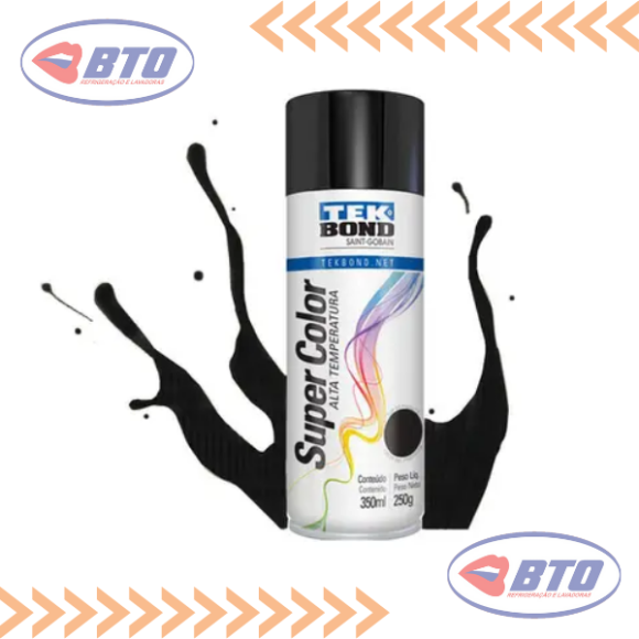 Spray Preto Brilhante 350ml/250g